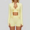 Ensemble Sport Femme Unbounded – 3 Pièces Sculptant jaune vanille