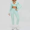 Ensemble Sport Femme Unbounded – Legging Taille Haute 3 Pièces vert menthe clair