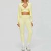 Ensemble Sport Femme Unbounded – Legging Taille Haute 3 Pièces jaune vanille
