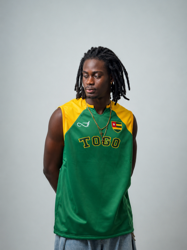 Débardeur Togo Vert & Jaune – Édition Nationale