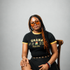 T-shirt Ringer “Ghana 233 Black Star” Noir & Jaune