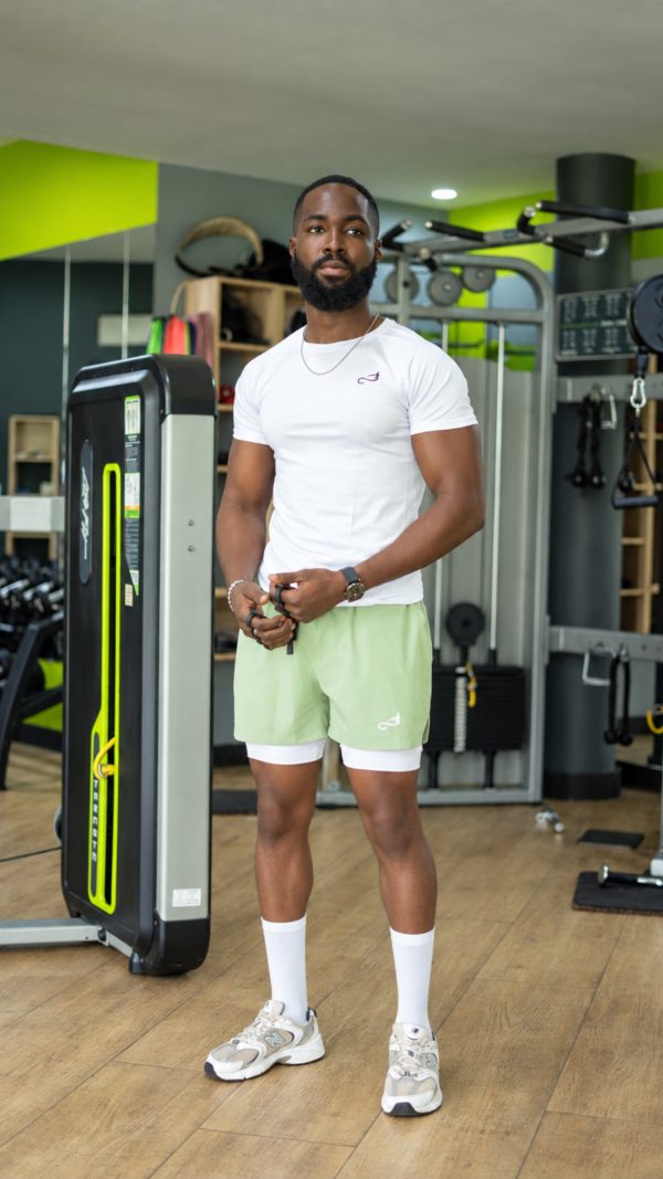 Short de Sport 2-en-1 Homme (vert pâle)Unbounded