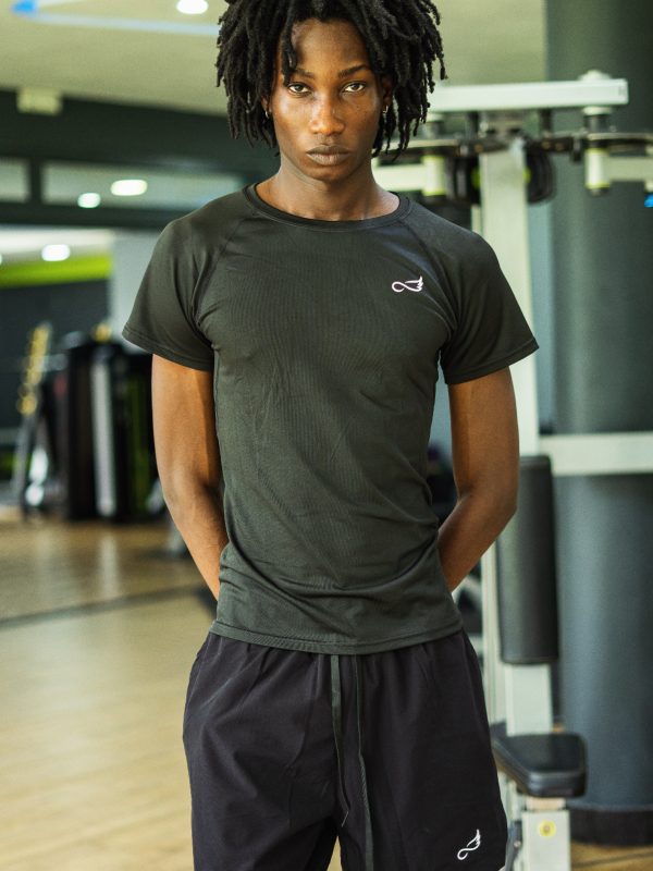 Chemise de Compression Muscle Fit(noir)Homme – Manches Courtes