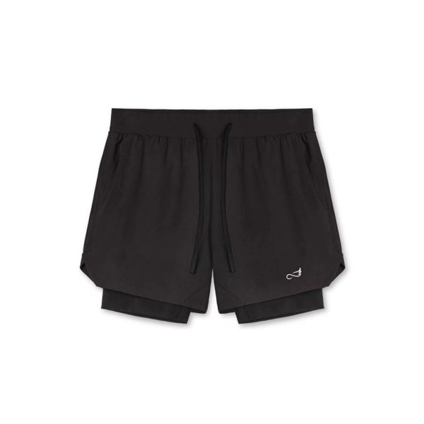 Short de Sport 2-en-1 (noir)Homme Unbounded