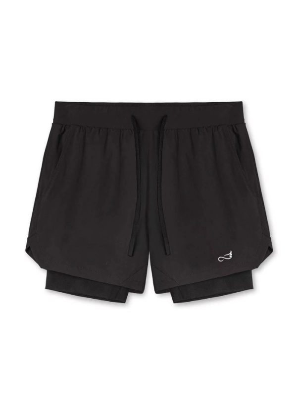 Short de Sport 2-en-1 (noir)Homme Unbounded