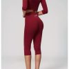 Ensemble deux pièces en tissu brossé pour femme —  rouge bordeaux