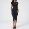 Ensemble fitness femme – T-shirt &Legging 3/4  noir