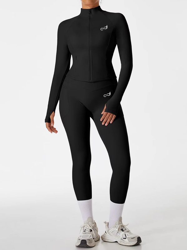 IMG_7633 Ensemble Zippé Manches Longues Legging — Noir