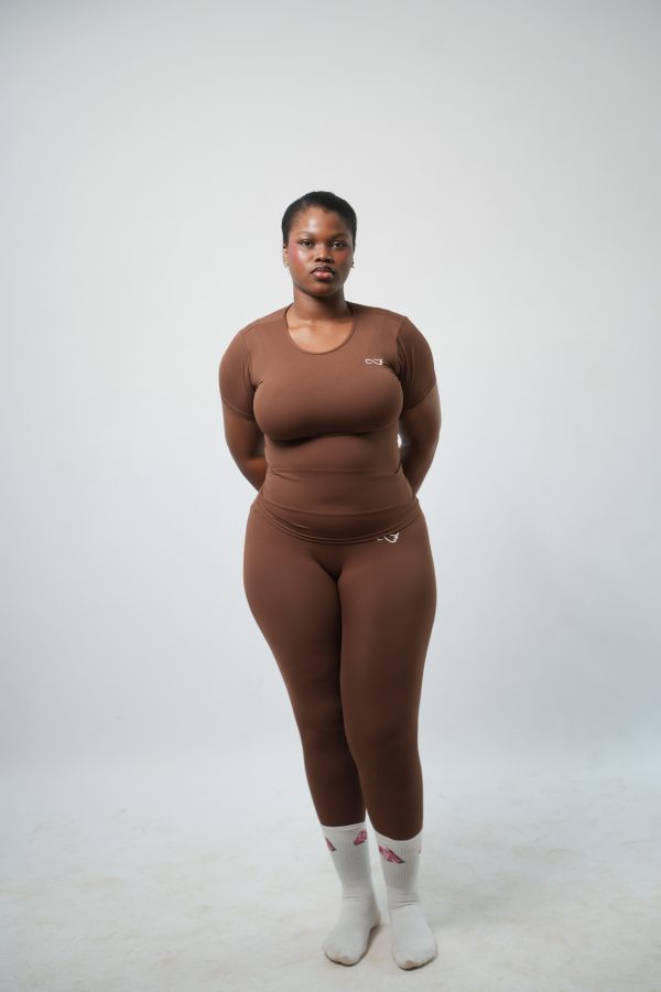 A7405612 Ensemble Yoga Marron Chocolat