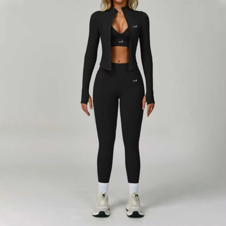 Ensemble Sport Femme Unbounded – Legging Taille Haute 3 Pièces Noir